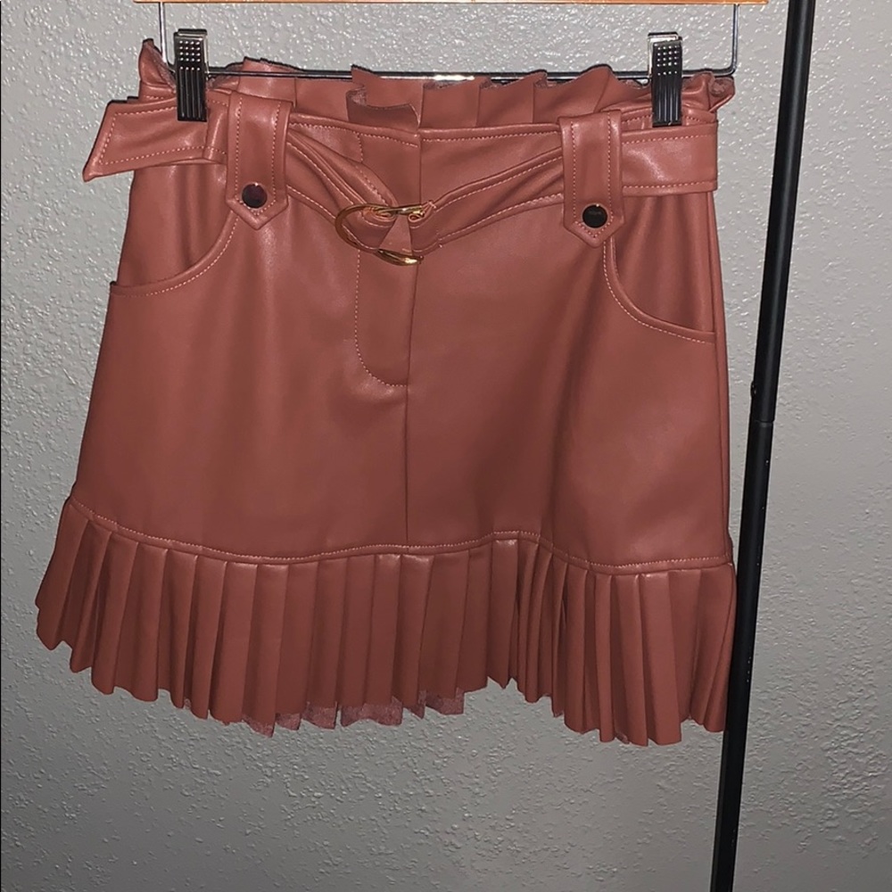 Faux Leather Mini Skirt